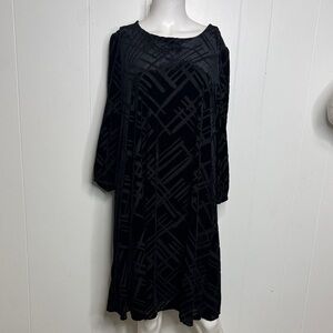 Calvin Klein black velvet dress size 14